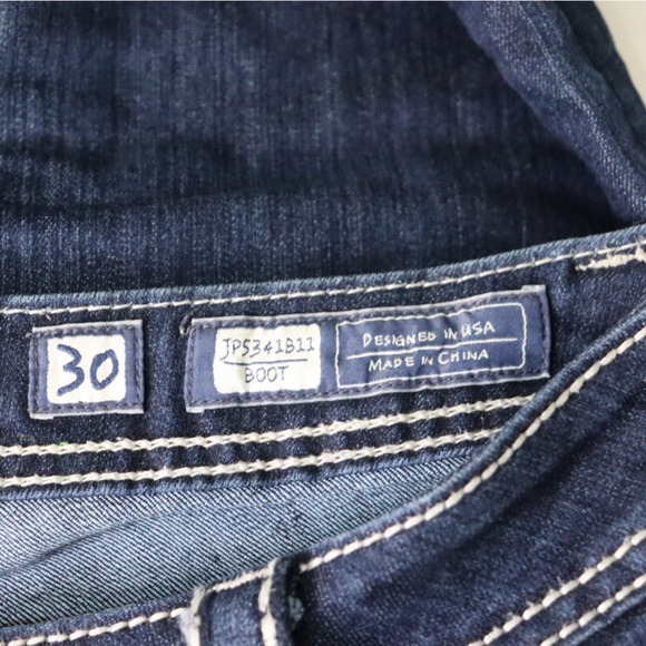 MISS ME Bootcut Jeans with contrast stitching, embroidered & rhinestones - Picture 7 of 14